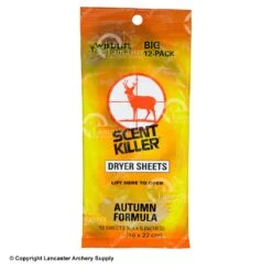 Wildlife Research Center Scent KillerÂ® Autumn Formula Dryer Sheets